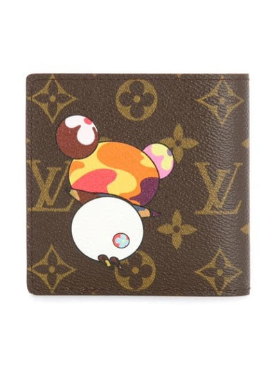 Pre-owned Louis Vuitton X Takashi Murakami  Panda Monogram Wallet In Brown