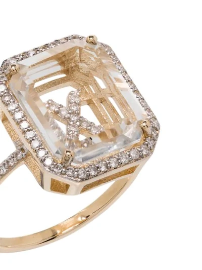 Shop Mateo 18k Yellow Gold Frame Initial Diamond Ring