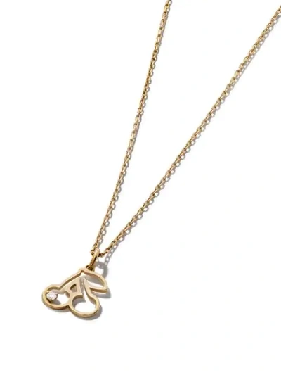 Shop As29 14kt Yellow Gold Diamond Cherry Necklace