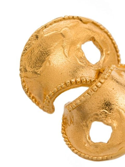 Shop Alighieri 24kt Gold-plated Shield Of Poetry Earrings