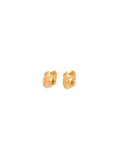 Shop Alighieri 24kt Gold-plated Shield Of Poetry Earrings