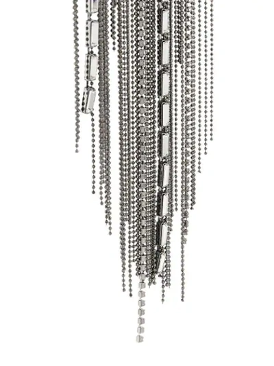 Shop Fabiana Filippi Chain Fringed Necklace In Silver