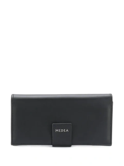 Shop Medea Flat Logo Walletr In Black