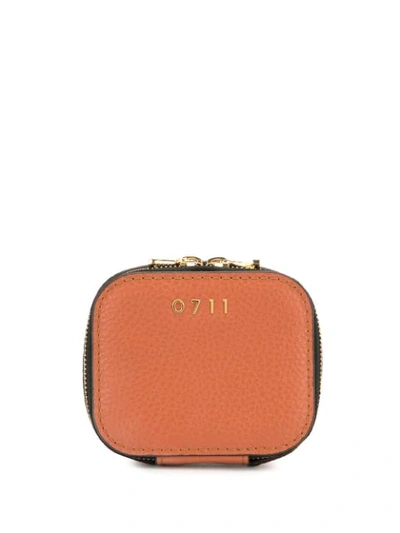 Shop 0711 Terracotta Small Ela Jewelry Bag In Orange