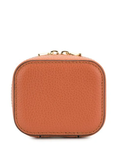 Shop 0711 Terracotta Small Ela Jewelry Bag In Orange