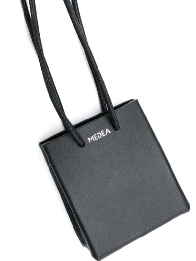Shop Medea Long Strap Mini Purse In Black
