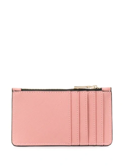 Shop Love Moschino Logo Zipped Wallet In Pink