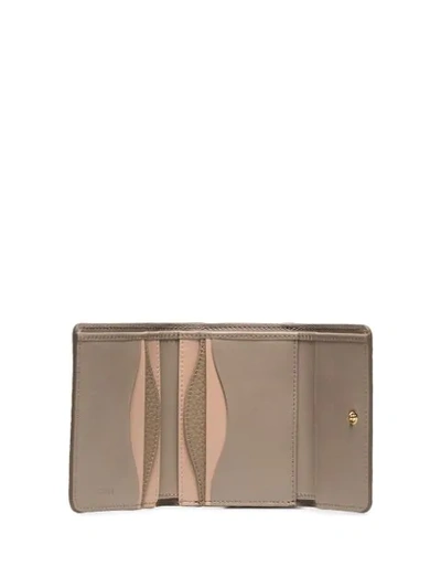 Shop Chloé Small Aby Padlock Wallet In Brown
