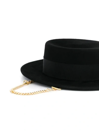 Shop Ruslan Baginskiy Chain-trimmed Hat In Black