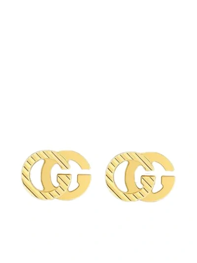 Shop Gucci 18kt Yellow Gold Interlocking G Earrings