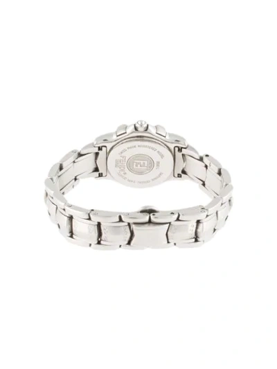 Pre-owned Fendi  3500l Quartz 28mm In Silver