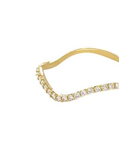 Shop The Alkemistry 18kt Yellow Gold Half Eternity Wave Ring