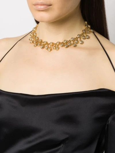 Pre-owned Dior 1980s  Festoon Necklace In Gold