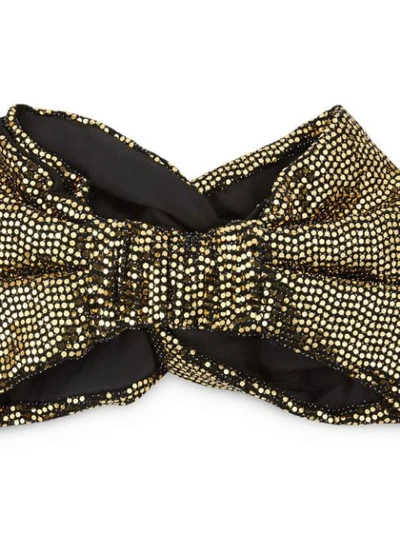 Shop Gucci Spangle Knot Headband In Gold