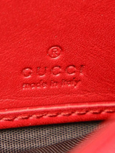 Pre-owned Gucci Flap Continental Wallet In Red