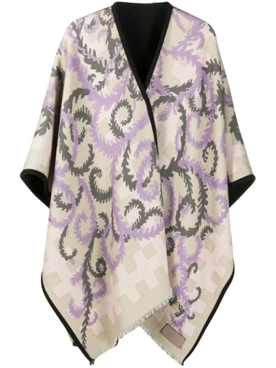 Shop Emilio Pucci X Koché Abstract-print Oversize Wool Scarf In Neutrals