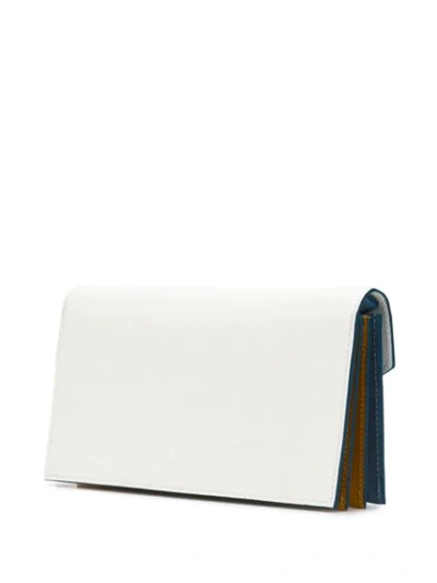 Shop Marni Bellows Shoulder Strap Wallet In White