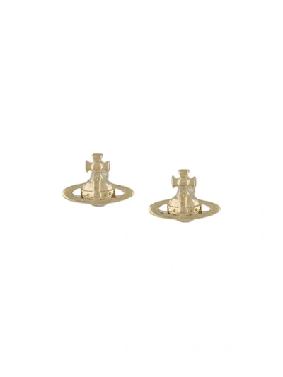 Shop Vivienne Westwood Small Orb Earrings In Gold
