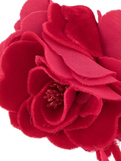 Shop Philosophy Di Lorenzo Serafini Flower Applique Brooch In Red