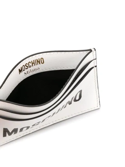 Shop Moschino Logo Cardholder In White