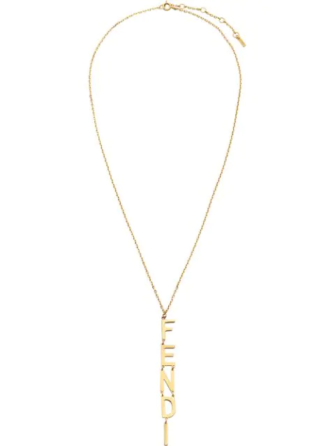 Fendi Signature Necklace In Gold Modesens signature necklace in gold