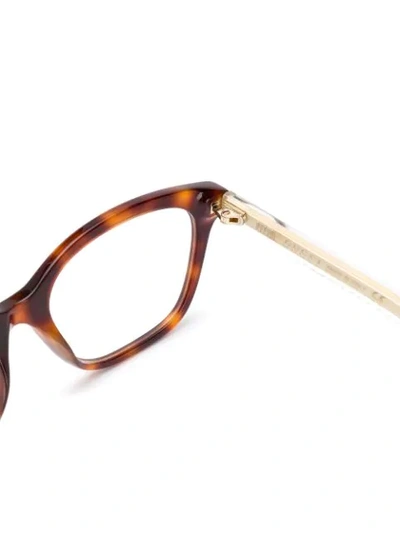 Shop Gucci Tortoiseshell Square-frame Glasses In Brown