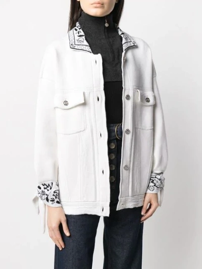 Barrie Half-zip Cashmere Bib In Grey