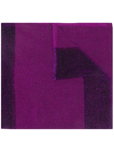 Shop Missoni Metallic Threaded Scarf In Purple