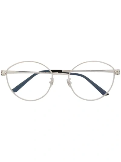 Shop Cartier Panthère De  Glasses In Metallic