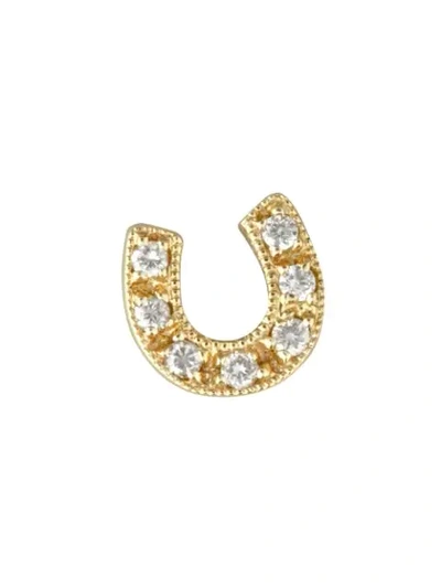 Shop Sydney Evan 14kt Yellow Gold Diamond Horseshoe Stud Earring