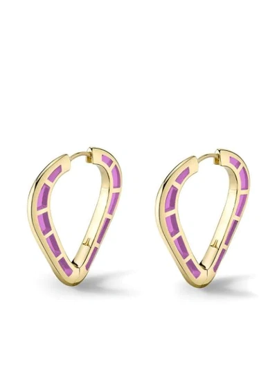 Shop Andy Lif 18kt Gold Cobra Hoop Earrings In Ylwgold