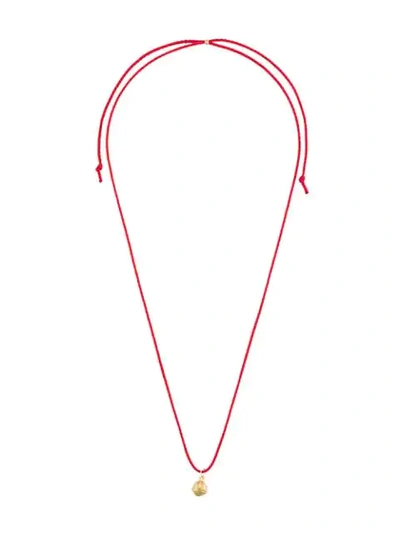 Shop Alighieri Pentacle Chord Necklace In Red