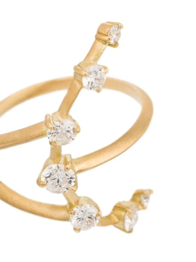 Shop Jade Trau Crescent 18k Yellow Gold Diamond Ring