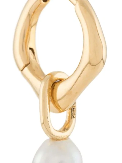 Shop Maria Black Vento Huggie Earring In Gold