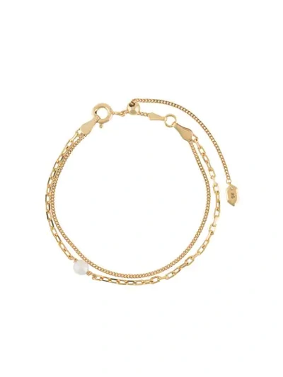 Shop Maria Black Cantare Chain Bracelet In Gold