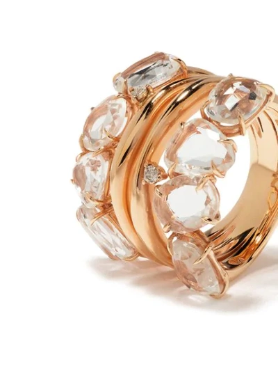 Shop Brumani 18kt Rose Gold Confete E Serpentina Diamond And Quartz Ring