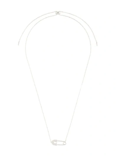 Shop Apm Monaco Baby Xl Safety Pin Necklace In Gold