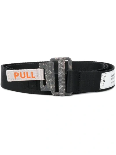 Shop Heron Preston Logo Tape Belt In Black