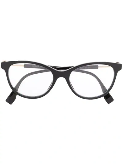 Shop Fendi Cat Eye Frame Glasses In Black