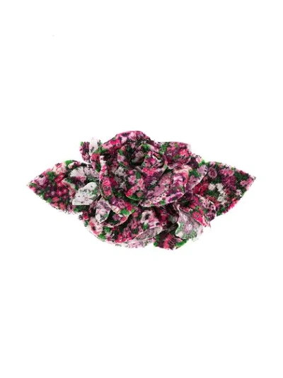 Shop Philosophy Di Lorenzo Serafini Flower Appliqué Brooch In Pink