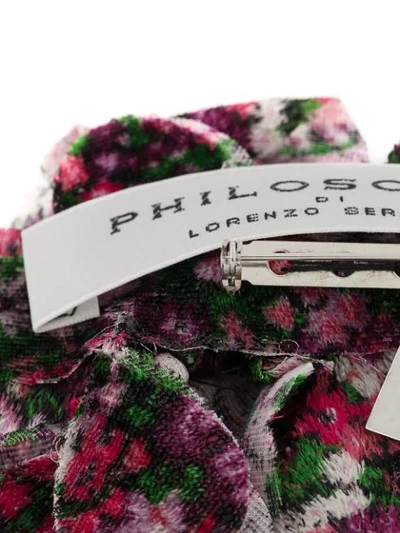Shop Philosophy Di Lorenzo Serafini Flower Appliqué Brooch In Pink