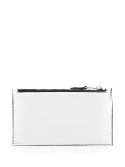 Alexander Mcqueen Colour Block Zip Wallet In Black