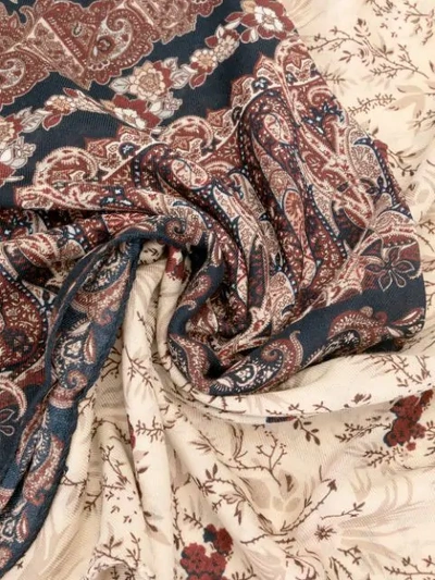Shop Colombo Floral Paisley Cashmere Scarf In Brown