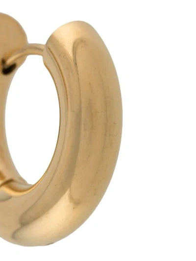 Shop Timeless Pearly Discs Hoop Earrings In Gold