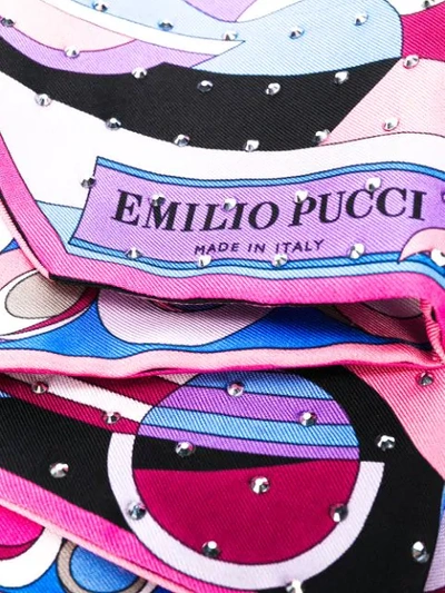 Shop Emilio Pucci Clipper-print Neck Tie In Pink