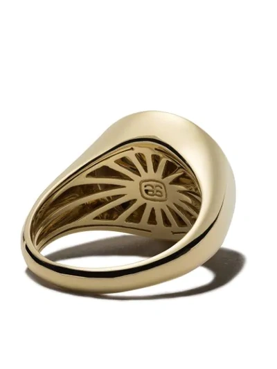 Shop Sydney Evan 14kt Yellow Gold Love Enamel Diamond Ring