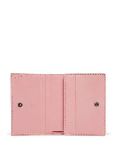 Shop Gucci Gg Marmont Card Case Wallet In Pink