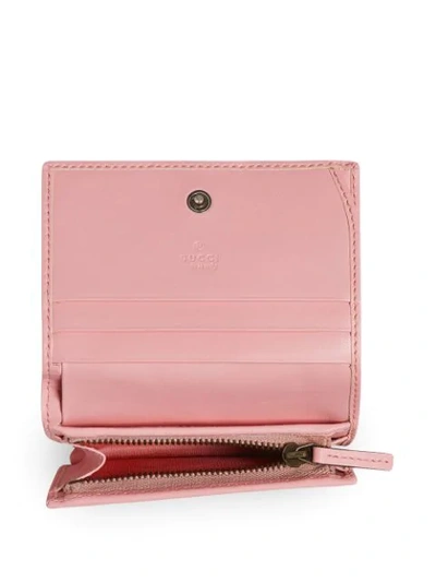 Shop Gucci Gg Marmont Card Case Wallet In Pink