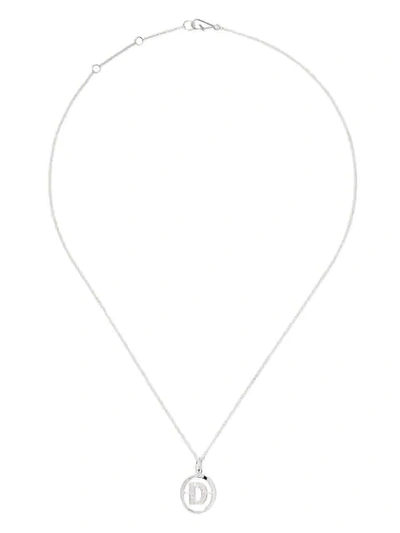 Shop Annoushka 14kt White Gold Diamond Initial D Necklace In 18ct White Gold