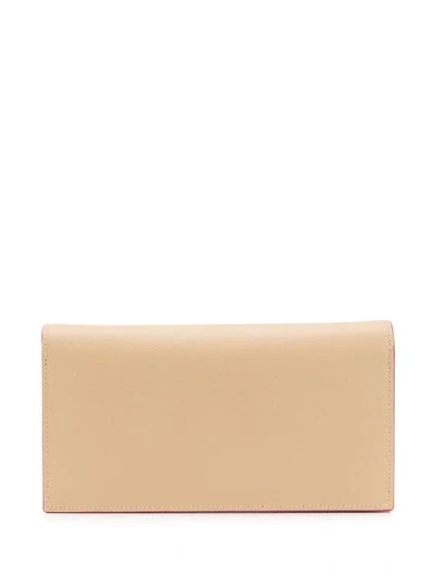 Shop Marni Bellows Leather Shoulder Strap Wallet In Neutrals